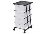 Möbelix , Schwarz, Weiß , Metall , 1 Fächer , 4 Schublade(n) Schubladen , 33x70x40 cm , Bsci , Büromöbel, Rollcontainer