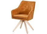 Möbelix , Goldfarben , Holz, Textil , Kautschukholz , massiv , Füllung: Schaumstoff , 62x83x63 cm , Sitzfläche 360° drehbar ,