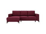Livetastic , Rot , Textil , Füllung: Schaumstoff , Ottomane links, L-Form , 244x156 cm , Made in EU , Liegefunktion , Wohnzimmer, Sofas & Couches, Wohnlandschaften, Ecksofas