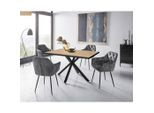 P & B , Grau, Eiche Artisan , Metall, Textil, Holzwerkstoff , Holzoptik , länglich , 140x76x90 cm ,