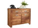Mid.you , Sheeshamfarben , Holz , Sheesham,Sheesham , massiv,massiv , 2 Fächer , 2 Schublade(n) Schubladen , 90x70x40 cm , stehend, handgemacht , Kleinmöbel, Kommoden, Sideboards
