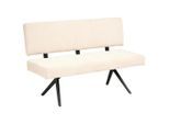 Livetastic , Beige , Metall, Textil , 140x90x62 cm , Esszimmer, Bänke, Polsterbänke