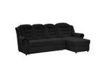 Livetastic , Schwarz , Textil , L-Form , 262x165 cm , Made in EU , seitenverkehrt erhältlich, Hocker erhältlich, Rücken echt, Armteil links, Armteil rechts ,