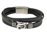 Edelstahlarmband ADELIA´S "Herren Armband aus Edelstahl" Gr. 23, schwarz silber, Armbänder, Herren, 23, Edelstahl, Edelstahlarmband