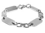 Edelstahlarmband ADELIA´S "Unisex Armband aus Edelstahl" Gr. 19, silber, Armbänder, Herren, 19, Edelstahl, Edelstahlarmband
