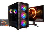 CAPTIVA Gaming-PC-Komplettsystem "Advanced Gaming R94-913 TFT Bundle", Energieeffizienz: F, schwarz, ohne Betriebssystem, 32 GB RAM 2.000 GB SSD, Computer_Komplettsysteme, Gaming-PC-Komplettsystem