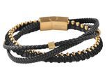 Edelstahlarmband ADELIA´S "Unisex Armband aus Edelstahl" Gr. 19, schwarz gold, Armbänder, Herren, 19, Edelstahl, Edelstahlarmband