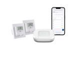 HOMEMATIC IP Smart-Home Starter-Set "Fußbodenheizung für 2 Räume", weiß, B:28,5cm H:32cm T:40,5cm, Smart-Home-Stationen, inkl. HAP & 2 Wandthermostaten mit Schaltausgang (230V), Smart-Home Starter-Set