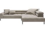 Ecksofa HOME AFFAIRE "Claya, 311 cm breit, L-Form, inkl. Kopfteilverstellung", grau (taupe), B:311cm H:71cm T:219cm, 88% Polyester, 12% Polyacryl, Sofas, Ecksofa, ohne elektrischen Sitzvorzug
