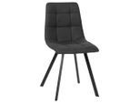 Carryhome Stuhl, Schwarz, Dunkelgrau, Metall, Textil, eckig, 46x88x54 cm, Esszimmer, Stühle, Esszimmerstühle, Vierfußstühle
