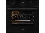 AEG Einbaubackofen "BEE43511AB", Energieeffizienz: A, schwarz, B:59,4cm H:59cm T:56cm, Backöfen, Heißluft: Gleichmäßiges Garen auf 3 Ebenen: ideal für Mehrblech‑Backen, Einbaubackofen