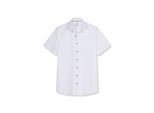 Businesshemd OLYMP "OLYMP Level Five 24/Seven, body fit, Modern Kent", Herren, Gr. 40, Normaler Arm, weiß, 64% Baumwolle, 27% Polyester, 9% Elasthan, Hemden