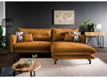 Ecksofa HOME AFFAIRE "Lava modern & bequem, Breite 255cm, tolle Detailverarbeitung", braun (gelb, dunkel), B:255cm H:94cm T:180cm, Sofas, Ecksofa, Armlehnen verstellbar