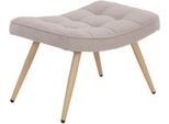 Hocker BYLIVING "UTA", beige (sandfarben), B:60cm H:39cm, Hocker, Hocker, Bezug Webstoff oder Samt, Schaumstoff