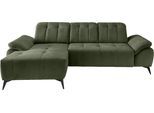 Ecksofa HOME AFFAIRE "Lazio modern und bequem, schmale Armlehnen, tolle Detailverarbeitung", grün, B:280cm, 100% Polyester, Sofas, Ecksofa