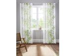 Gardine OTTO HOME "Ina" Gr. 4, grün, B:144cm H:245cm, Voile, Polyester, Gardinen, Gardine, transparent, 2-er Set, einseitig bedruckt, Voile