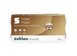 Satino Toilettenpapier PureSoft, 3-lagig, mit Prägung, L 27,5 m x B 94 mm, 100 % Recycling-Karton, soft beige, 8 x 250 Blatt