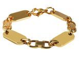 Edelstahlarmband ADELIA´S "Unisex Armband aus Edelstahl" Gr. 21, gold, Armbänder, Herren, 21, Edelstahl, Edelstahlarmband