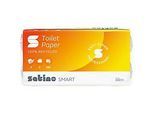 Satino Toilettenpapier Smart, 2-lagig, mit Prägung, L 27,5 m x B 94 mm, Recycling-Papier, weiss, 8 x 250 Blatt