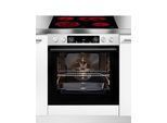 GORENJE Elektro-Herd-Set "Pacific Herd Set", Energieeffizienz: A, grau (edelstahl), Herdsets, Pizzafunktion mit 300 C – perfekt für Pizza, Focaccia und mehr, Elektro-Herd-Set