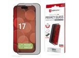 DISPLEX Displayschutzglas "Privacy Glass Screen Protector mit EASY-ON MountMaster", schwarz, B:9cm H:1,2cm T:20,3mm, Displayfolien, Displayschutzfolie, Schutzfolie, Bildschirmschutz, kratz- & stoßfest, Displayschutzglas