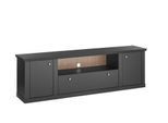 Lowboard Lincoln Schwarz/Eichefarben