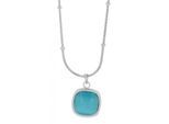 Kette mit Anhänger ADELIA´S "Damen Edelstahl Halskette mit Anhänger unbekannt cm", blau, Halsketten, Damen, Edelstahl