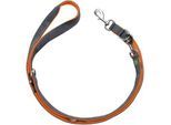 Hunter Verstellbare Führleine Maldon orange/ grau 2 cm