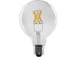 SEGULA LED-Leuchtmittel "LED Globe 95 klar", Energieeffizienz: F (A-G), transparent, L:14,5cm Ø:9,5cm, Leuchtmittel, gekreuztes Filament