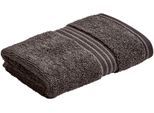 Waschlappen CHRISTY "SUPREME", grau (graphite), B:33cm L:33cm, Walkfrottier, Waschlappen, Premium-Waschlappen in Luxusqualität, 650g/m², 33x33cm, 6er Set