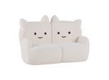 Sofa Kitti -Trend- Holz, Textil Weiss