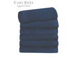 Seiftuch CARL ROSS "HygieniCotton", blau (dunkelblau), B:30cm L:30cm, Baumwolle, Waschlappen, mit 2 Aufhängekordeln
