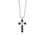 Kette mit Anhänger ADELIA´S "Unisex Edelstahl Halskette mit Anhänger Kreuz unbekannt cm", silber, Halsketten, Damen, unbekannt, Edelstahl