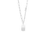 Kette mit Anhänger ADELIA´S "Unisex Edelstahl Halskette mit Anhänger unbekannt cm", silber, Halsketten, Damen, unbekannt, Edelstahl