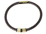 Armband ADELIA´S "Unisex Armband – Lederarmband aus Leder 21,5 cm", braun, Armbänder, Damen, 22cm, Leder, Armband, Ideal als Geschenk zum Jubiläum