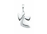 Kettenanhänger ADELIA´S "Anhänger 925 Silber mit Zirkonia – Silberanhänger", silber, Schmuckanhänger, Damen, mit Zirkonia, Silber 925 (Sterlingsilber), Kettenanhänger, Silberanhänger