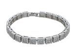 Silberarmband ADELIA´S "Damen Armband aus Silber mit Zirkonia" Gr. 18, silber, Armbänder, Damen, 18, Silber 925 (Sterlingsilber), Silberarmband