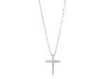 Kette mit Anhänger ADELIA´S "Unisex Edelstahl Halskette mit Anhänger Kreuz", silber (silber, kreuz), Halsketten, Damen, unbekannt, Edelstahl