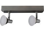 NÄVE LED Deckenspot "Jericho", grau (chromfarben), 2, H: 13,7cm, 1 Stk., Leuchten, incl. Leuchtmittel, Farbe: chrome, LED Deckenspot