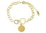 Armband ADELIA´S "Damen Armband aus Edelstahl 17+3 cm", gold, Armbänder, Damen, 20cm, Edelstahl, Armband, Schöne Geschenkidee zum Jubiläum