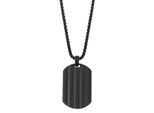Kette mit Anhänger ADELIA´S "Unisex Edelstahl Halskette mit Anhänger", schwarz, Halsketten, Damen, unbekannt, Edelstahl