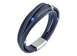Armband ADELIA´S "Unisex Armband – Lederarmband aus Leder 19 cm", blau, Armbänder, Damen, 19cm, Leder, Armband, Zum Verschenken – ideal zum Jubiläum