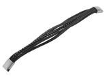 Armband ADELIA´S "Unisex Armband – Lederarmband aus Leder mit Onyx 21 cm", schwarz, Armbänder, Damen, 21cm, Leder, Armband, Eine schöne Geschenkidee für jeden Anlass