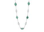 Kette mit Anhänger ADELIA´S "Damen Edelstahl Halskette mit Anhänger mit Perle unbekannt cm", silber, Halsketten, Damen, unbekannt, Edelstahl