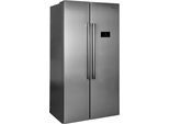 BAUKNECHT Side-by-Side "SBS C90", Energieeffizienz: C, silber (edelstahloptik), B:91cm H:177cm T:67cm, Kühlschränke, Kein Abtauen mehr nötig Dank Total NoFrost Technologie, Side-by-Side