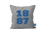 Dekokissen HAMBURGER SV "Hamburger SV Kissen HSV Kissen 1887", Gr. 1 Stk., grau (mehrfarbig), 100% Polyester, Dekokissen_Sitzkissen_Kissenhüllen