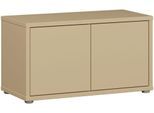Schuhbank FORTE "Alice Springs, Grifflos, 8 Paar Schuhe, Polsterauflage optional", beige (gelb, gelb), B:74,5cm H:41,5cm T:34,9cm, Holzwerkstoff, Sitzbänke, Schuhbank, B/H/T 74,5/41,5/34,9 cm, Push to open