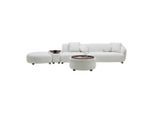 Wohnlandschaft Kira Weiss Webstoff Webstoff Weiss