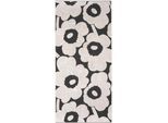 Duschtuch MARIMEKKO "UNIKKO", schwarz-weiß (anthrazit,sanftes weiß), B:70cm L:150cm, Frottier, Obermaterial: 100% Baumwolle, Handtücher, Duschtuch, 100% Baumwolle, angenehm weich, 70 x 150 cm