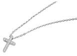 Kette ohne Anhänger ADELIA´S "Damen Halskette mit Anhänger – Kreuz aus Edelstahl", silber, Halsketten, Damen, 48cm, Edelstahl, Perfekt als Geschenk zum einfach so